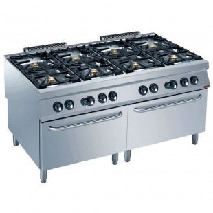 FOURNEAU GAZ 8 FEUX VIFS 2 FOURS GAZ GN 2/1 MAXIMA 2200 DIAMOND dans GAZ