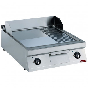 PLAQUE DE CUISSON ELECTRIQUE 2/3 LISSE + 1/3 RAINUREE -TOP- 900 DIAMOND dans PLAQUE A SNACKER