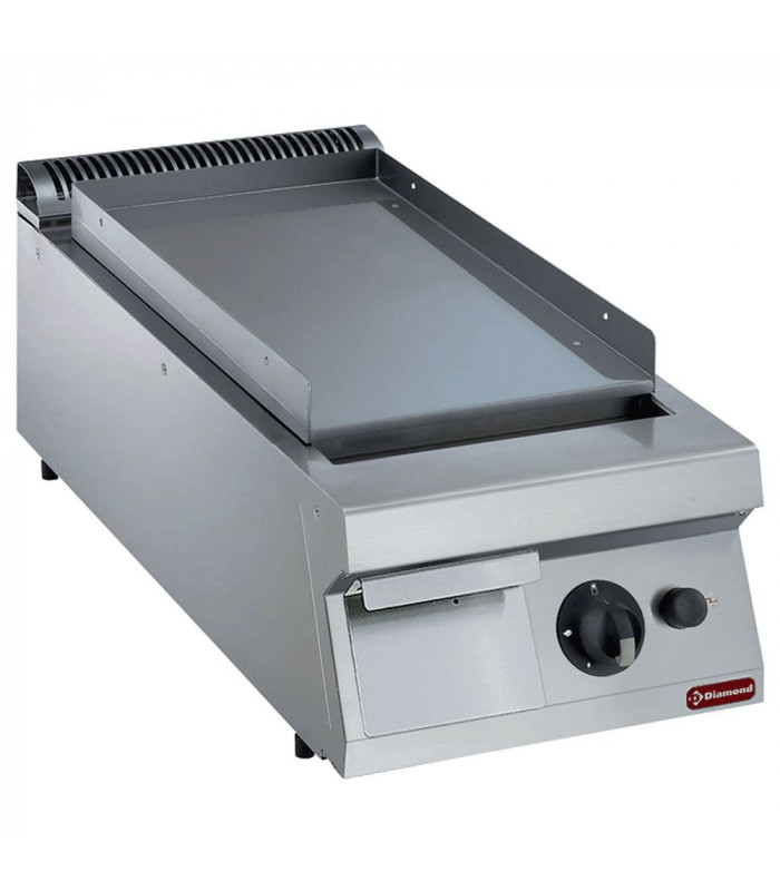 PLAQUE DE CUISSON GAZ LISSE, CHROME -TOP- 900 DIAMOND dans PLAQUE A SNACKER