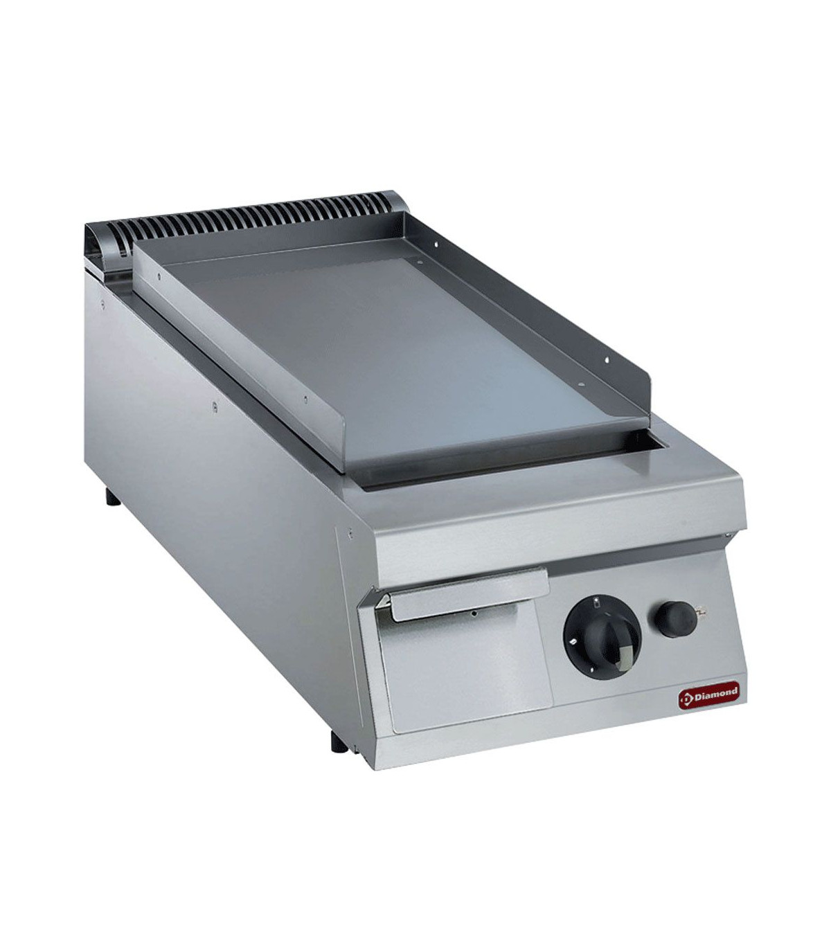 PLAQUE DE CUISSON GAZ LISSE, CHROME -TOP- 900 DIAMOND dans PLAQUE A SNACKER