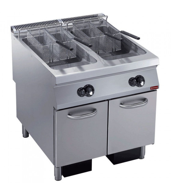 FRITEUSE GAZ 2 CUVES 23LT SUR MEUBLE 900 DIAMOND dans GAZ