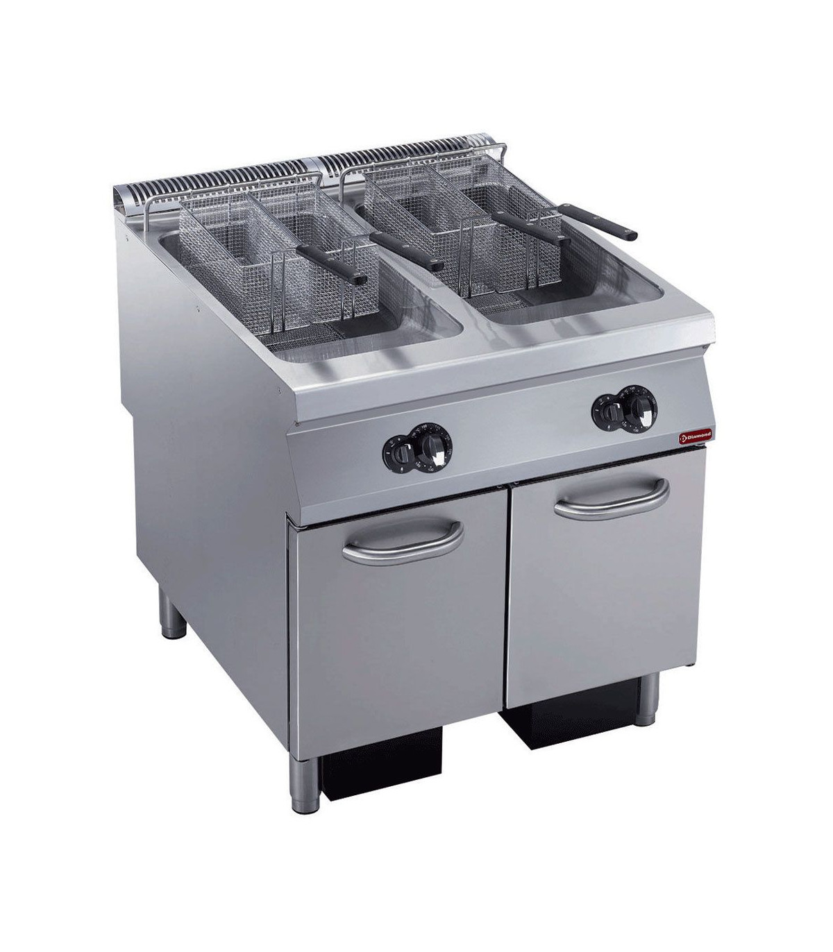 FRITEUSE GAZ 2 CUVES 23LT SUR MEUBLE 900 DIAMOND dans GAZ