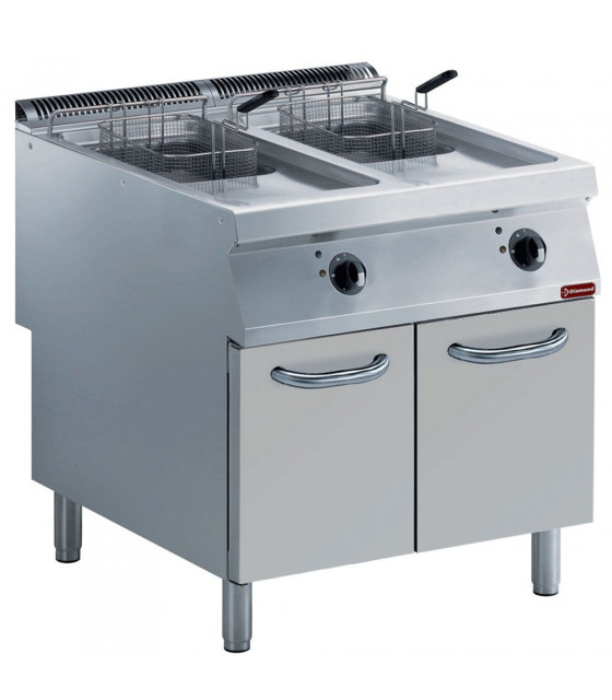 FRITEUSE ELECTRIQUE 2 CUVES "Y" 15LT SUR MEUBLE DIAMOND dans ELECTRIQUE