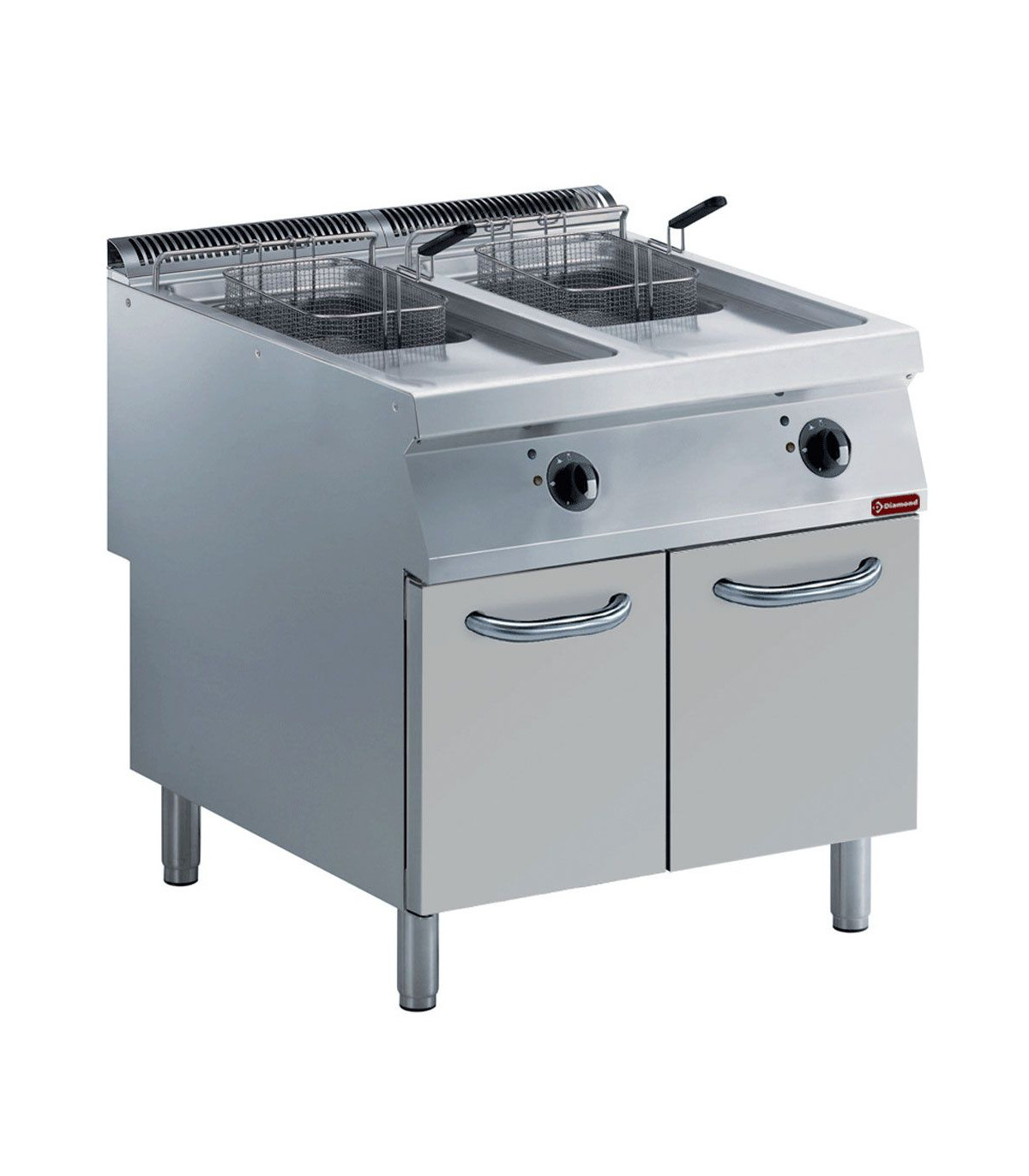FRITEUSE ELECTRIQUE 2 CUVES "Y" 15LT SUR MEUBLE DIAMOND dans ELECTRIQUE