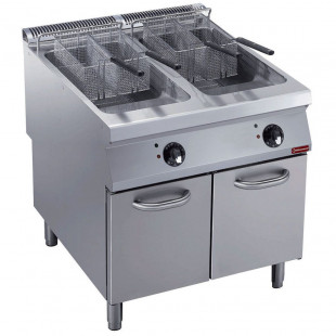 FRITEUSE ELECTRIQUE 2 CUVES Y 23LT SUR MEUBLE DIAMOND dans ELECTRIQUE