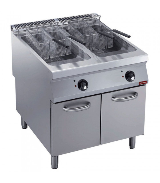 FRITEUSE ELECTRIQUE 2 CUVES Y 23LT SUR MEUBLE DIAMOND dans ELECTRIQUE
