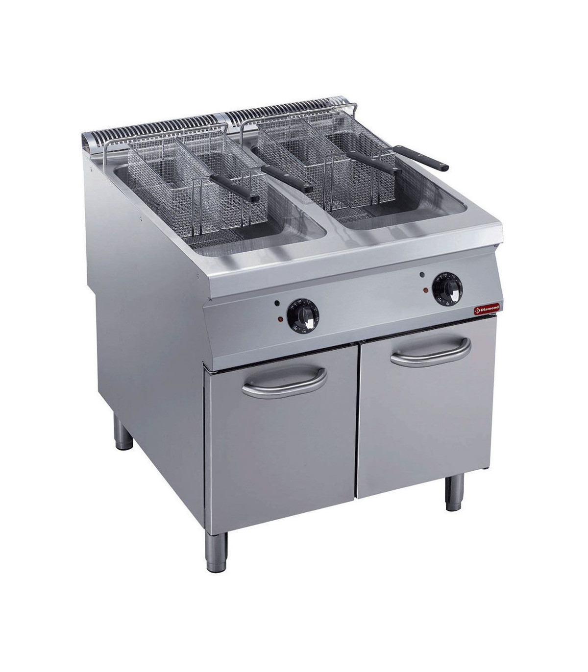 FRITEUSE ELECTRIQUE 2 CUVES Y 23LT SUR MEUBLE DIAMOND dans ELECTRIQUE