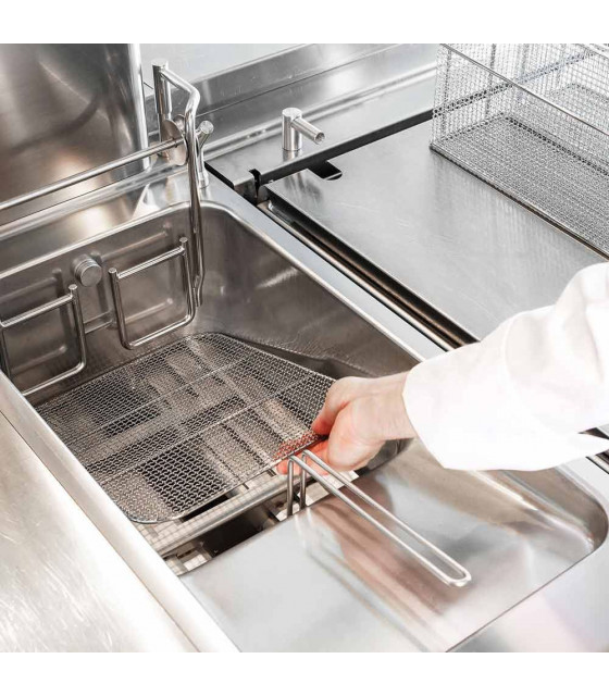 FRITEUSE GAZ 23 LT DIGIT SUR ARMOIRE + FILTRAGE HUILE + LIFT+ AUTO COOK DIAMOND dans GAZ