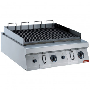 DOUBLE GRILL GAZ HIGH POWER 800MM - TOP DIAMOND dans PLAQUE A SNACKER