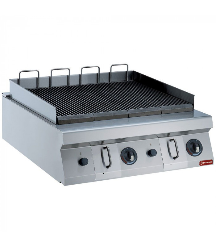 DOUBLE GRILL GAZ HIGH POWER 800MM - TOP DIAMOND dans PLAQUE A SNACKER