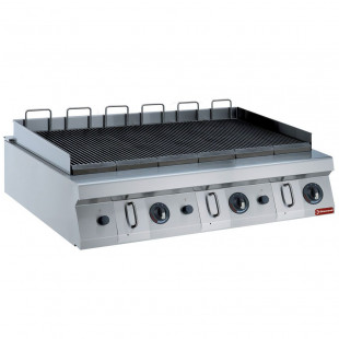 TRIPLE GRILL GAZ HIGH POWER 1200MM - TOP DIAMOND dans PLAQUE A SNACKER