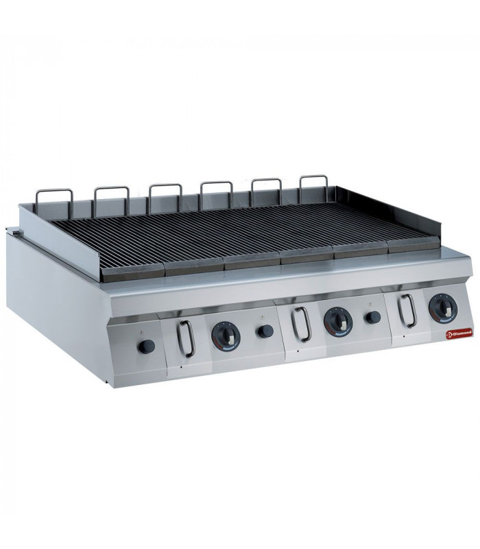 TRIPLE GRILL GAZ HIGH POWER 1200MM - TOP DIAMOND dans PLAQUE A SNACKER