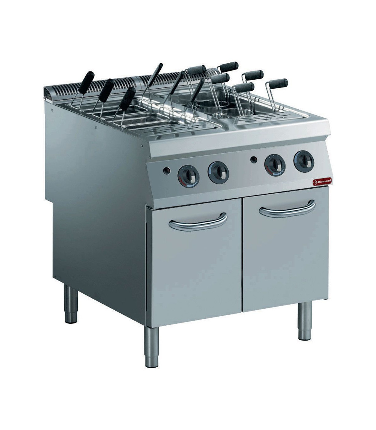 CUISEUR A PATES GAZ 2 CUVES GN1/1 SUR MEUBLE SANS PANIERS DIAMOND dans CUISEUR A PATES
