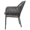 FAUTEUIL D'EXTERIEUR EN ROTIN PE TRESSE BAY ANTHRACITE LOT DE 2 dans FAUTEUIL