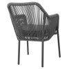 FAUTEUIL D'EXTERIEUR EN ROTIN PE TRESSE BAY ANTHRACITE LOT DE 2 dans FAUTEUIL