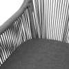 FAUTEUIL D'EXTERIEUR EN ROTIN PE TRESSE BAY ANTHRACITE LOT DE 2 dans FAUTEUIL