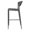 TABOURET DE BAR D'EXTERIEUR EN ROTIN PE TRESSE EDEN ANTHRACITE LOT DE 2 dans TABOURET
