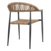 FAUTEUIL D'EXTERIEUR EN ROTIN PE TRESSE EDEN NATUREL LOT DE 4 dans FAUTEUIL