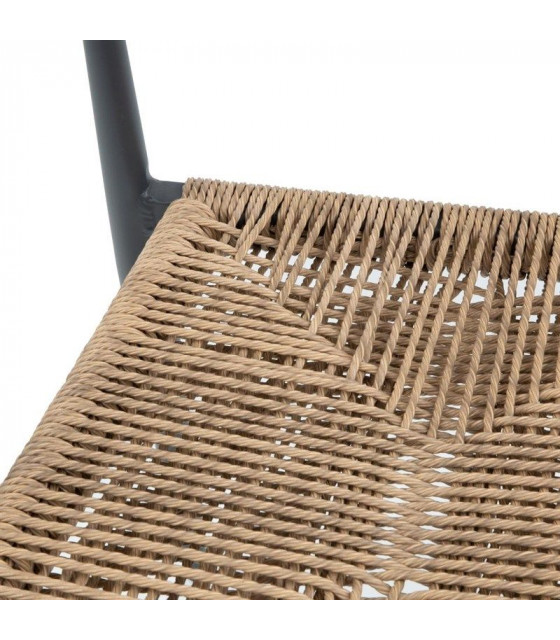 FAUTEUIL D'EXTERIEUR EN ROTIN PE TRESSE EDEN NATUREL LOT DE 4 dans FAUTEUIL