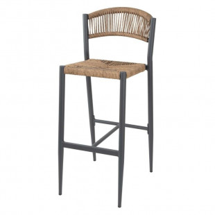 FAUTEUIL D'EXTERIEUR EN ROTIN PE TRESSE EDEN NATUREL LOT DE 4 dans FAUTEUIL