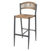 TABOURET DE BAR D'EXTERIEUR EN ROTIN PE TRESSE EDEN NATUREL LOT DE 2 dans TABOURET