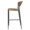 TABOURET DE BAR D'EXTERIEUR EN ROTIN PE TRESSE EDEN NATUREL LOT DE 2 dans TABOURET