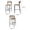 TABOURET DE BAR D'EXTERIEUR EN ROTIN PE TRESSE EDEN NATUREL LOT DE 2 dans TABOURET