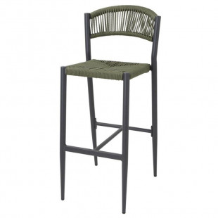 FAUTEUIL D'EXTERIEUR EN ROTIN PE TRESSE EDEN VERT LOT DE 4 dans FAUTEUIL