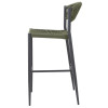 TABOURET DE BAR D'EXTERIEUR EN ROTIN PE TRESSE EDEN VERT LOT DE 2 dans TABOURET