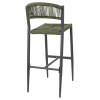 TABOURET DE BAR D'EXTERIEUR EN ROTIN PE TRESSE EDEN VERT LOT DE 2 dans TABOURET