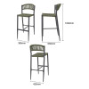 TABOURET DE BAR D'EXTERIEUR EN ROTIN PE TRESSE EDEN VERT LOT DE 2 dans TABOURET