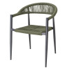 FAUTEUIL D'EXTERIEUR EN ROTIN PE TRESSE EDEN VERT LOT DE 4 dans FAUTEUIL