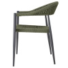FAUTEUIL D'EXTERIEUR EN ROTIN PE TRESSE EDEN VERT LOT DE 4 dans FAUTEUIL