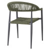 FAUTEUIL D'EXTERIEUR EN ROTIN PE TRESSE EDEN VERT LOT DE 4 dans FAUTEUIL
