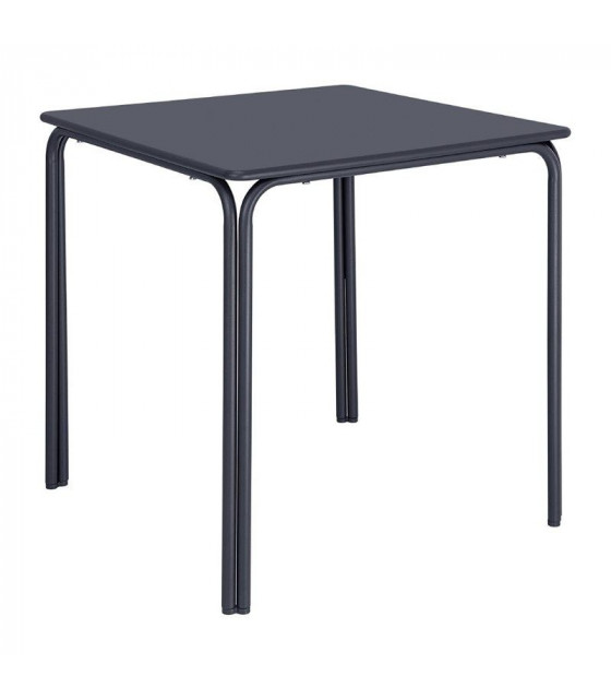 TABLE CARREE EN ACIER ADELINE 700MM BLEU-GRIS ARDOISE dans TABLE ACIER