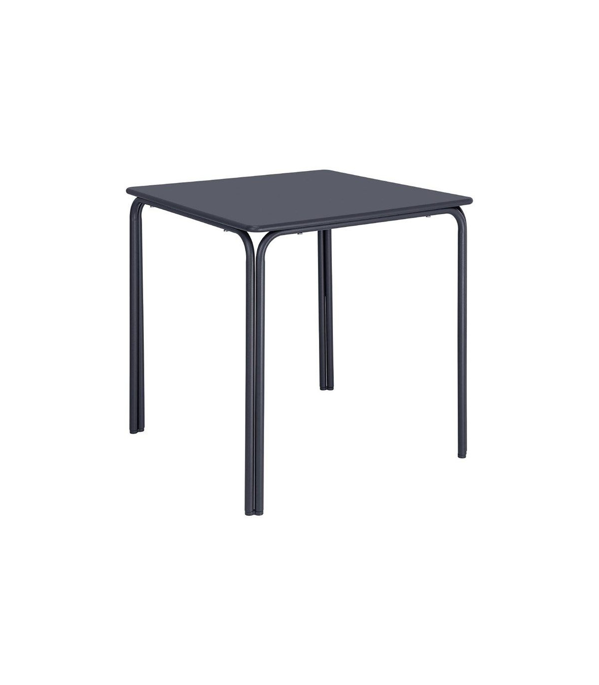 TABLE CARREE EN ACIER ADELINE 700MM BLEU-GRIS ARDOISE dans TABLE ACIER