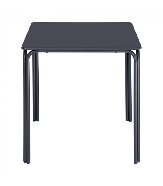 TABLE CARREE EN ACIER ADELINE 700MM BLEU-GRIS ARDOISE dans TABLE ACIER