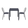 TABLE CARREE EN ACIER ADELINE 700MM BLEU-GRIS ARDOISE dans TABLE ACIER