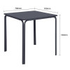TABLE CARREE EN ACIER ADELINE 700MM BLEU-GRIS ARDOISE dans TABLE ACIER