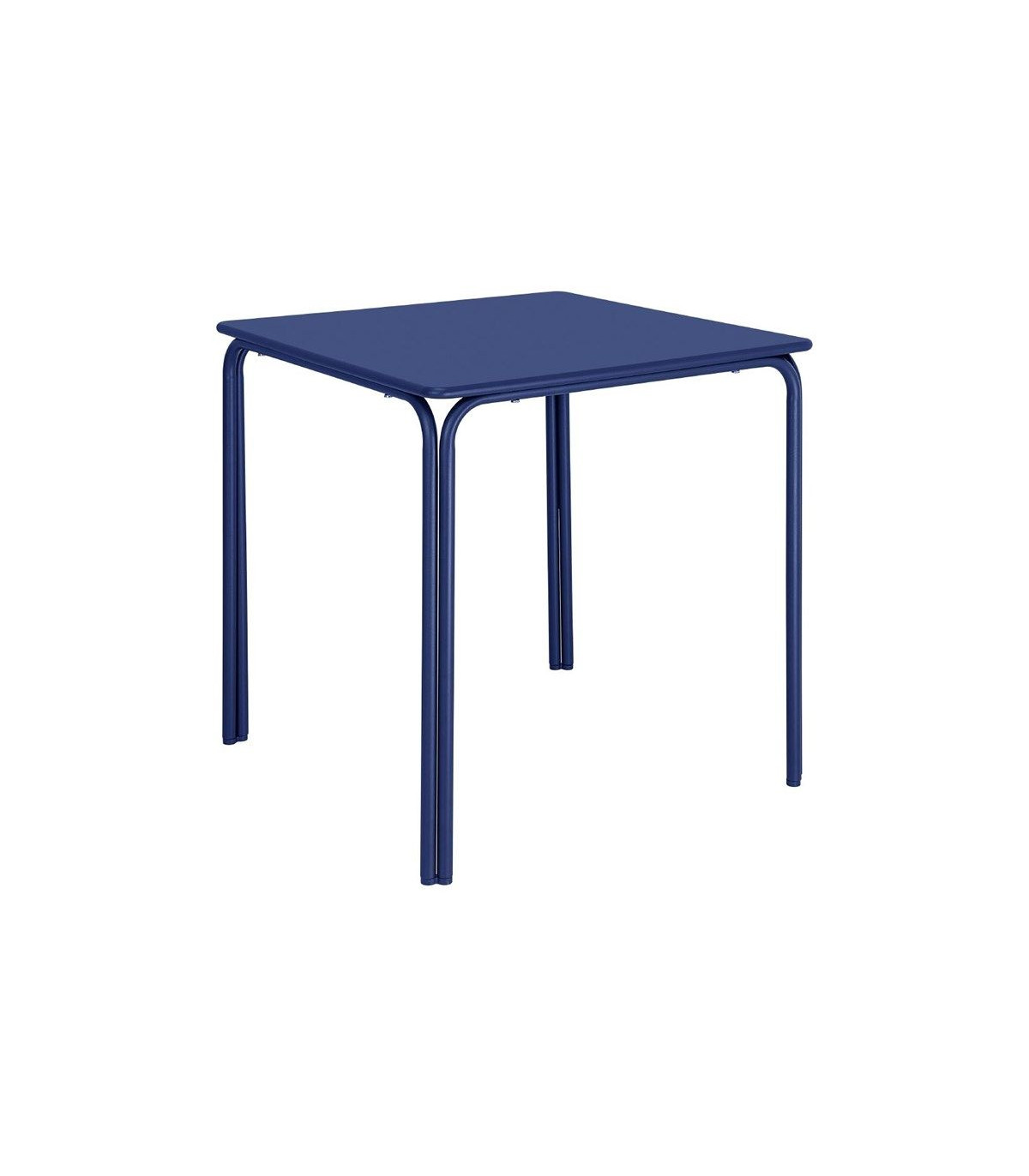 TABLE CARREE EN ACIER ADELINE 700MM BLEU MARINE dans TABLE ACIER