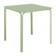TABLE CARREE EN ACIER ADELINE 700MM VERT CLAIR