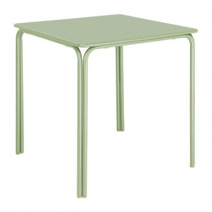 TABLE CARREE EN ACIER ADELINE 700MM VERT CLAIR dans TABLE ACIER