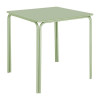 TABLE CARREE EN ACIER ADELINE 700MM VERT CLAIR dans TABLE ACIER