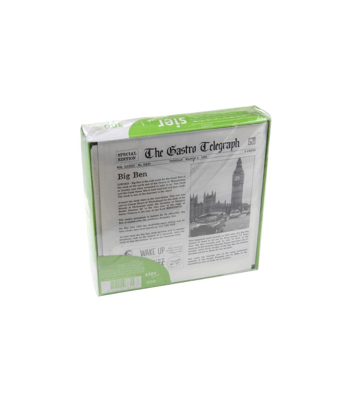PAPIER INGRAISSABLE IMPRIME JOURNAL 2 COTES OUVERTS 170X170MM LOT DE 300 dans EMBALLAGE EN CARTON ET PAPIER