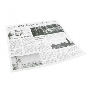 PAPIER INGRAISSABLE IMPRIME JOURNAL 2 COTES OUVERTS 170X170MM LOT DE 300 dans EMBALLAGE EN CARTON ET PAPIER
