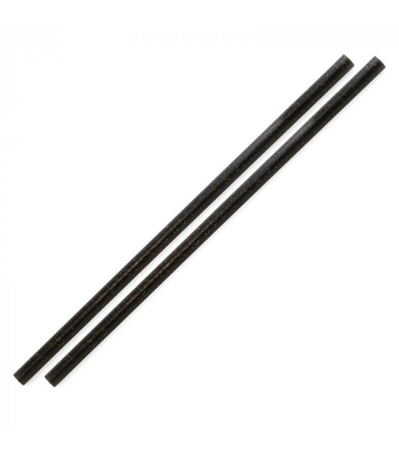 PAILLES DROITES NOIRES SIER DIPOSABLES REFORK 8MM/24CM LOT DE 100 dans PAILLES ET CHALUMEAUX