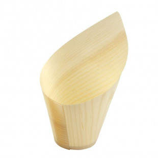 COUPELLES OBLIQUES EN BOIS FSC© SIER DISPOSABLES 220ML LOT DE 30 dans EMBALLAGE EN BOIS