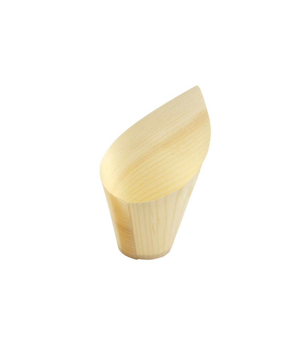 COUPELLES OBLIQUES EN BOIS FSC© SIER DISPOSABLES 220ML LOT DE 30 dans EMBALLAGE EN BOIS
