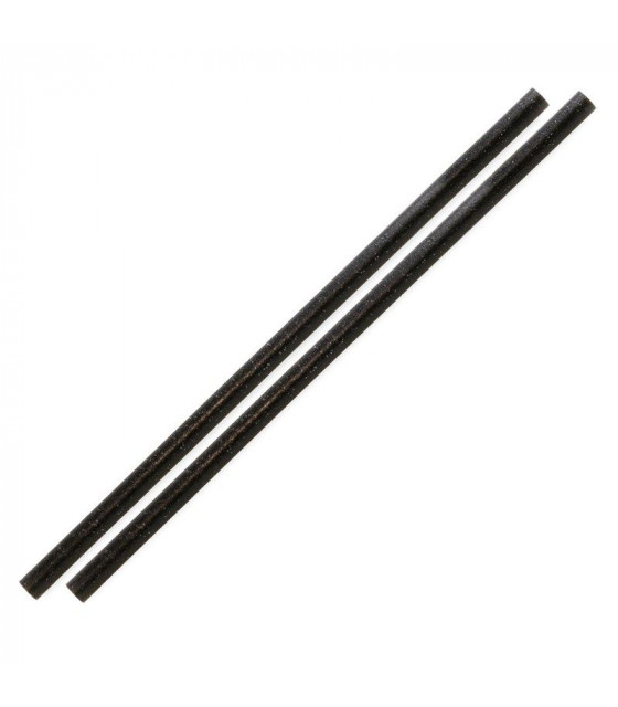 PAILLES DROITES NOIRES SIER DIPOSABLES REFORK 6MM/20CM LOT DE 100 dans PAILLES ET CHALUMEAUX