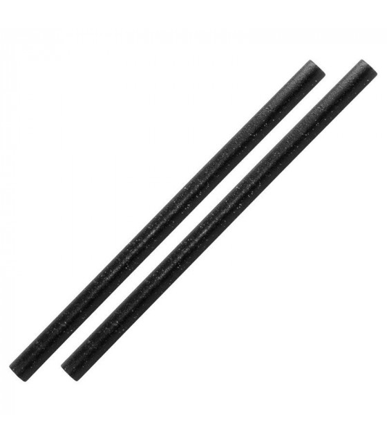 PAILLES DROITES NOIRES SIER DIPOSABLES REFORK 8MM/15CM LOT DE 100 dans PAILLES ET CHALUMEAUX